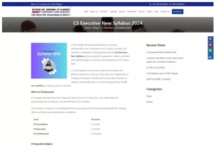 Unveiling the Future of Corporate Success: A Preview of the CS Executive New Syl