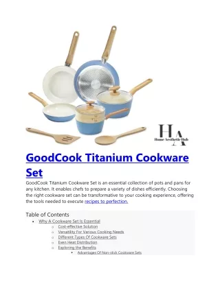 goodcook titanium cookware set goodcook titanium