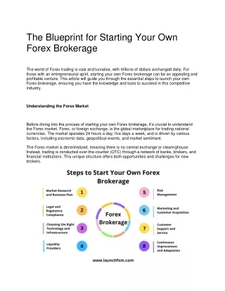 the blueprint for starting your own forex