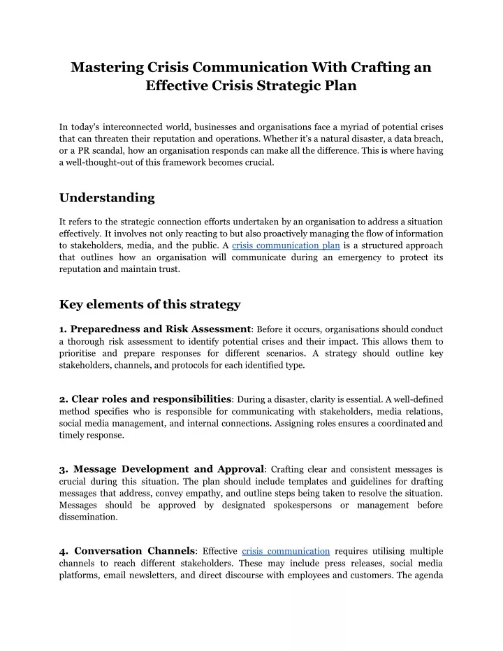 mastering crisis communication with crafting