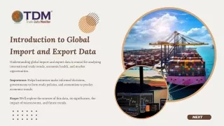 Introduction to Global Import and Export Data