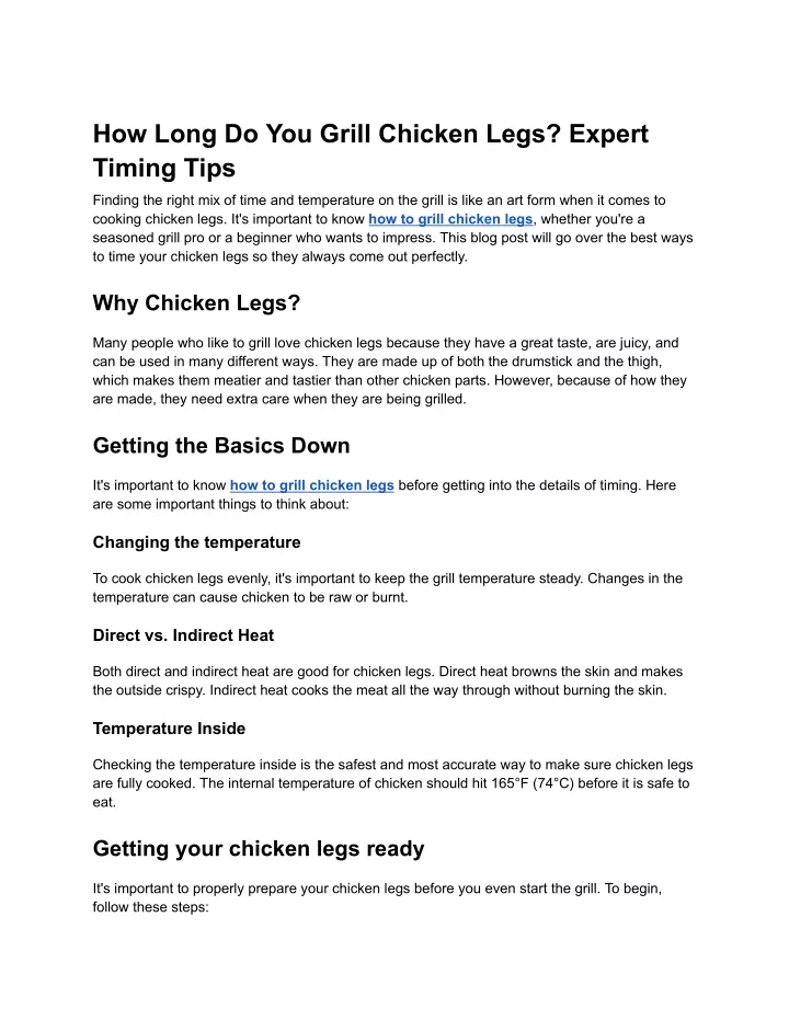 how long do you grill chicken legs expert timing