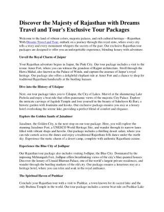 Discover the Majesty of Rajasthan