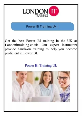 Power Bi Training Uk  Londonittraining.co.uk