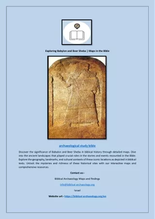 Exploring Babylon and Beer Sheba | Maps in the Bible