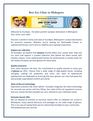 Best Eye Clinic in Midnapore