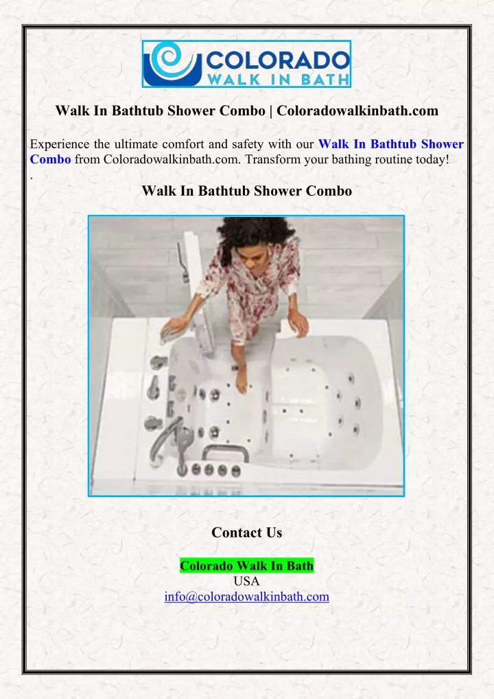 walk in bathtub shower combo coloradowalkinbath