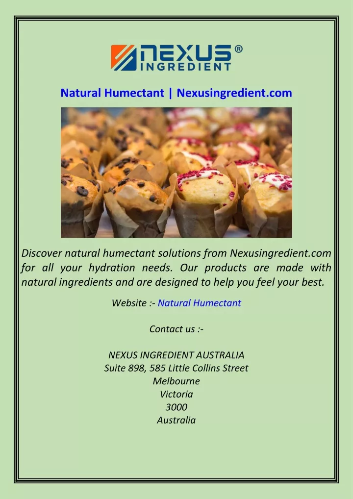 natural humectant nexusingredient com