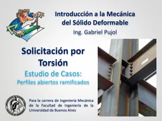 ESTUDIO DE CASOS - Torsión - (Perfiles abiertos ramificados)