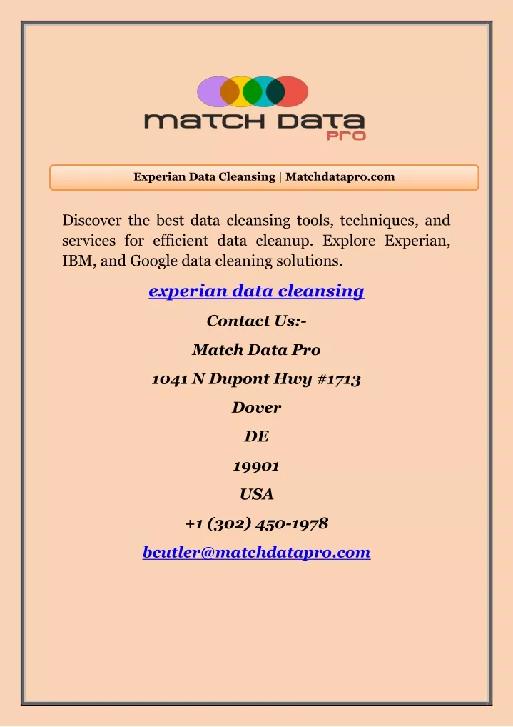 experian data cleansing matchdatapro com