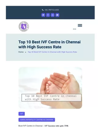 Top 10 Best IVF Centre in Chennai with High Success Rate