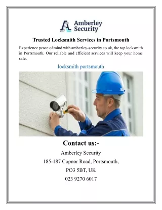Trusted Locksmith Services in Portsmouth