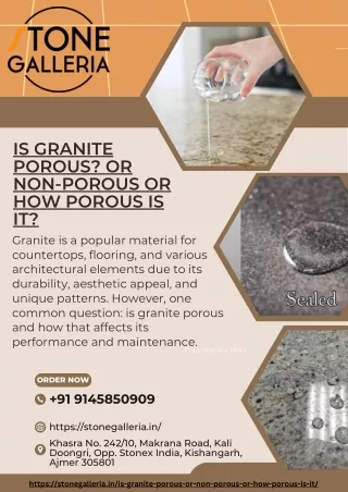 Is Granite Porous or Non-porous or How Porous is It