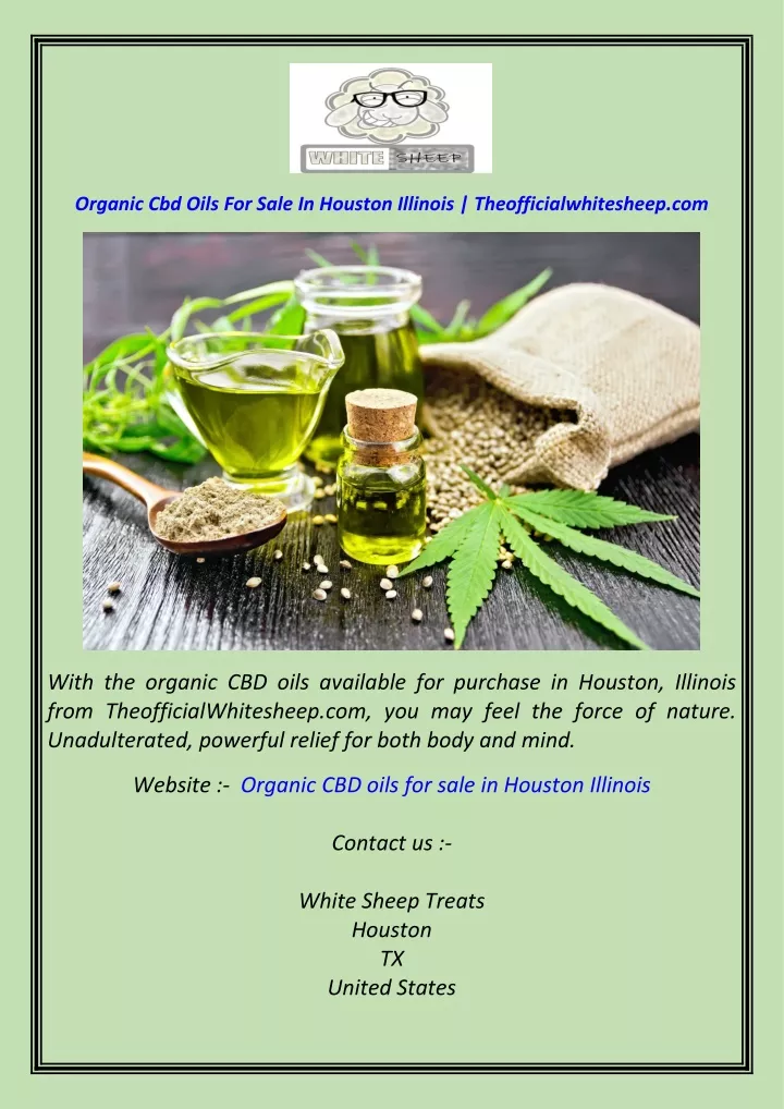 organic cbd oils for sale in houston illinois