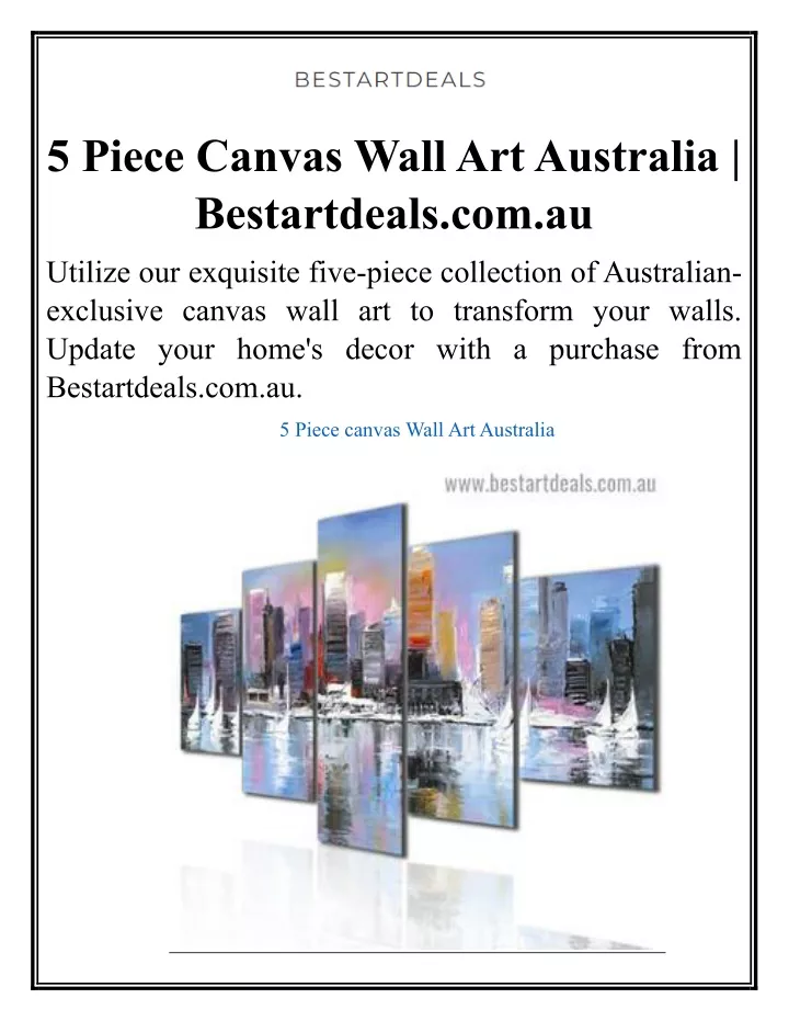 5 piece canvas wall art australia bestartdeals