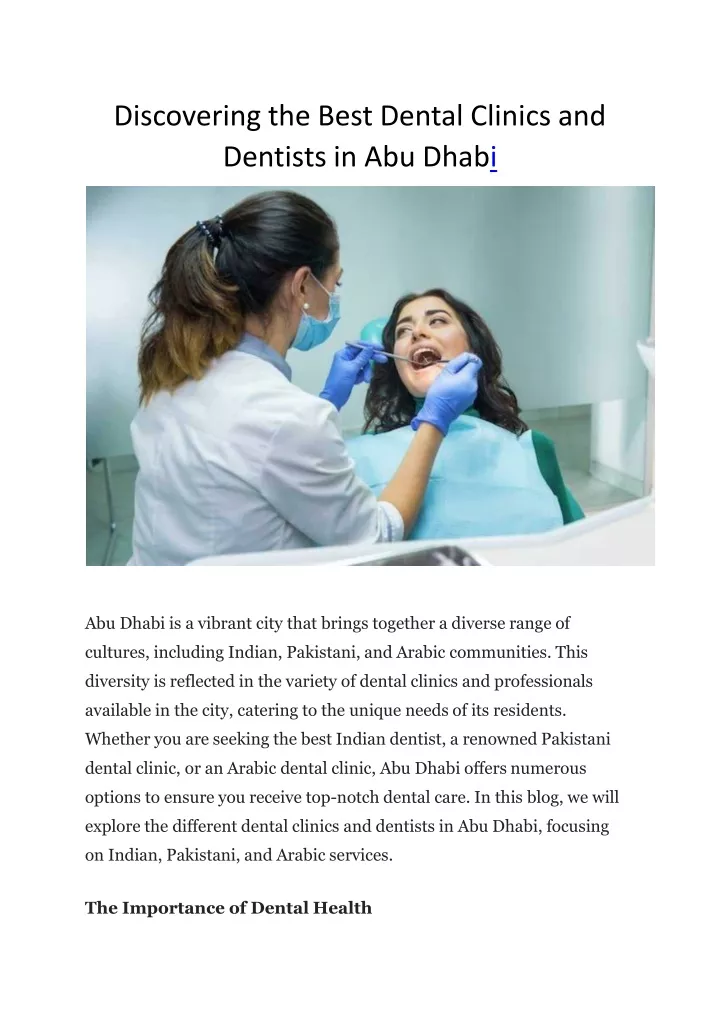 discovering the best dental clinics and dentists