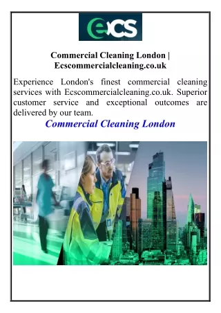 DGFFExterior Cleaning London | Ecscommercialcleaning.co.uk