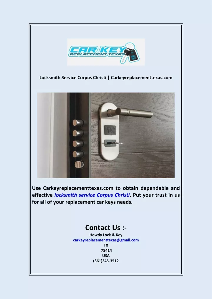 locksmith service corpus christi