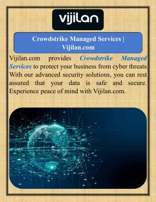 Crowdstrike Managed Services  Vijilan.com