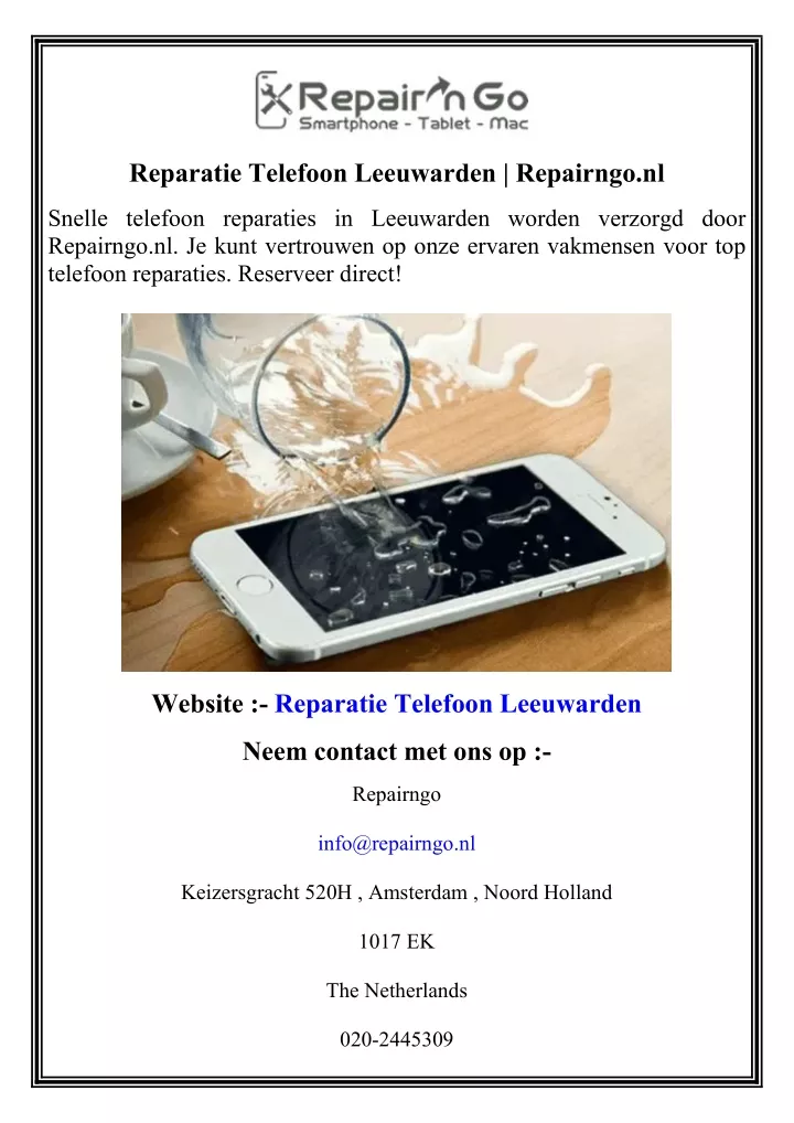 reparatie telefoon leeuwarden repairngo nl