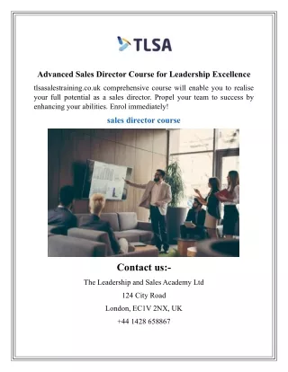 advanced sales director course for leadership