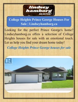 College Heights Prince George Houses For Sale   Lindseyhamborg.ca