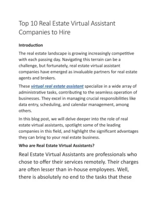 virtual real estate assistant