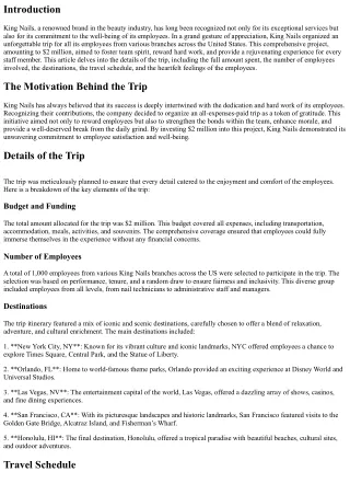King Nails Organizes an Unforgettable Trip for Its Employees Across the US