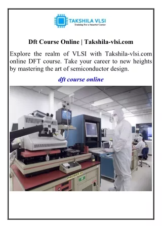 dft course online takshila vlsi com