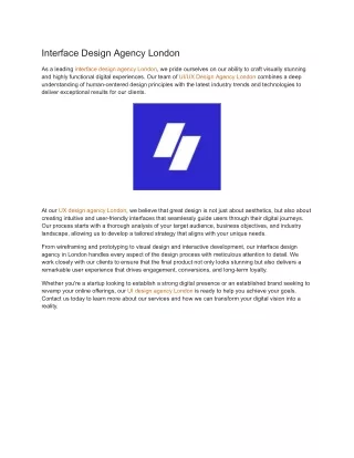 interface design agency london