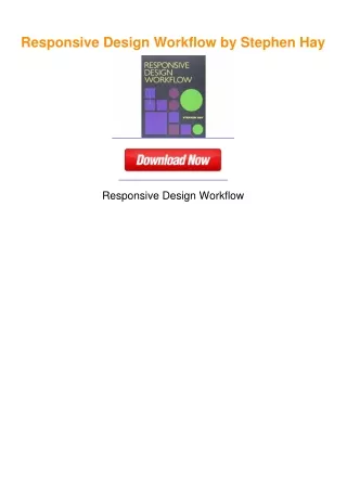 Responsive Design Workflow by Stephen Hay