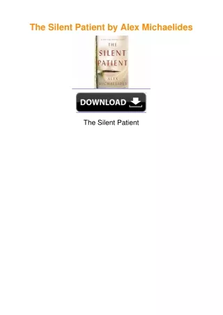 The Silent Patient by Alex Michaelides