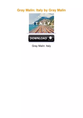 Gray Malin: Italy by Gray Malin