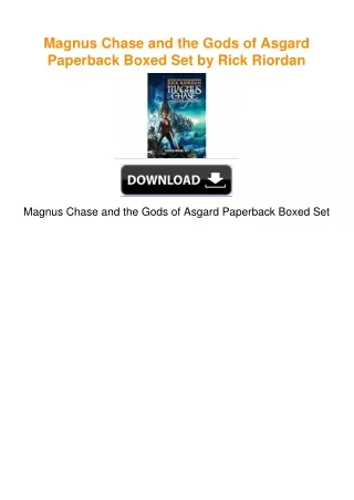 Magnus Chase and the Gods of Asgard Paperback Boxed Set by Rick Riordan