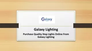 Purchase Quality Step Lights Online From Galaxy Lighting