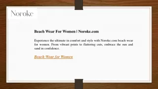 Beach Wear For Women Noroke.com