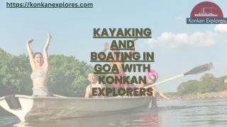 Kayaking and Boating in Goa with Konkan Explorers