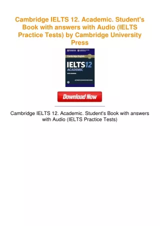 Cambridge IELTS 12. Academic. Student's Book with answers with Audio