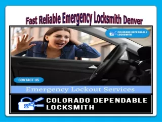 Fast Reliable Emergency Locksmith Denver