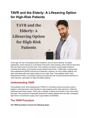 TAVR and the Elderly_ A Lifesaving Option for High-Risk Patients