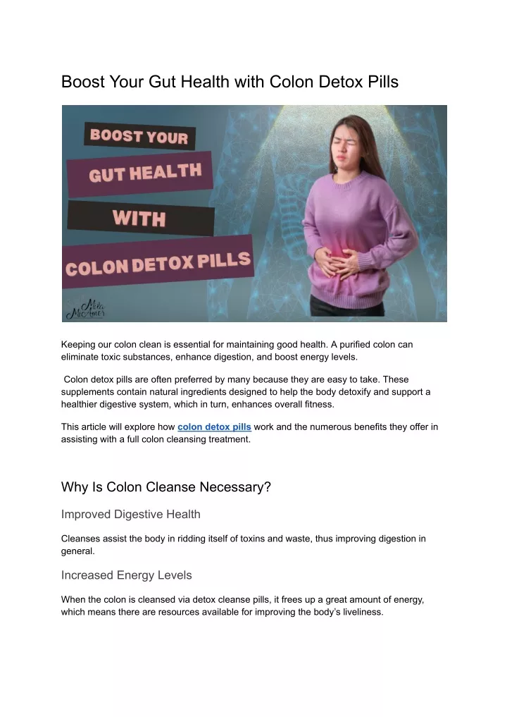 boost your gut health with colon detox pills