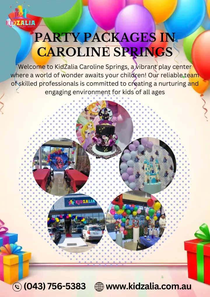 party packages in caroline springs welcome