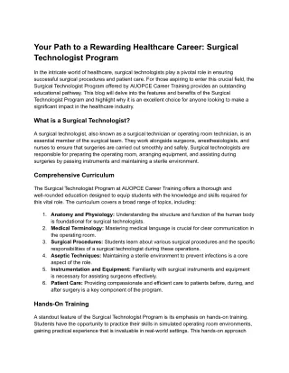 your path to a rewarding healthcare career