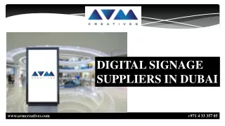 DIGITAL SIGNAGE SUPPLIERS IN DUBAI
