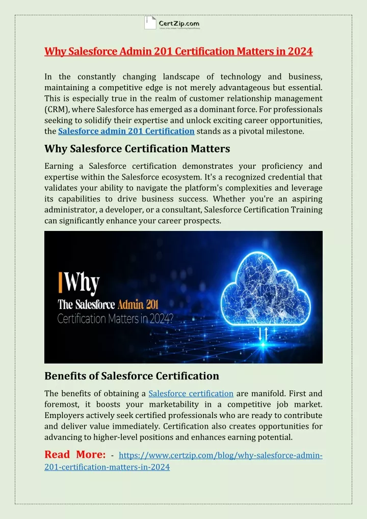 PPT - Why Salesforce Admin 201 Certification Matters In 2024 PowerPoint ...