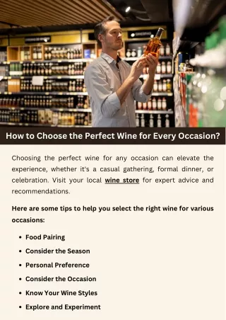 how to choose the perfect wine for every occasion