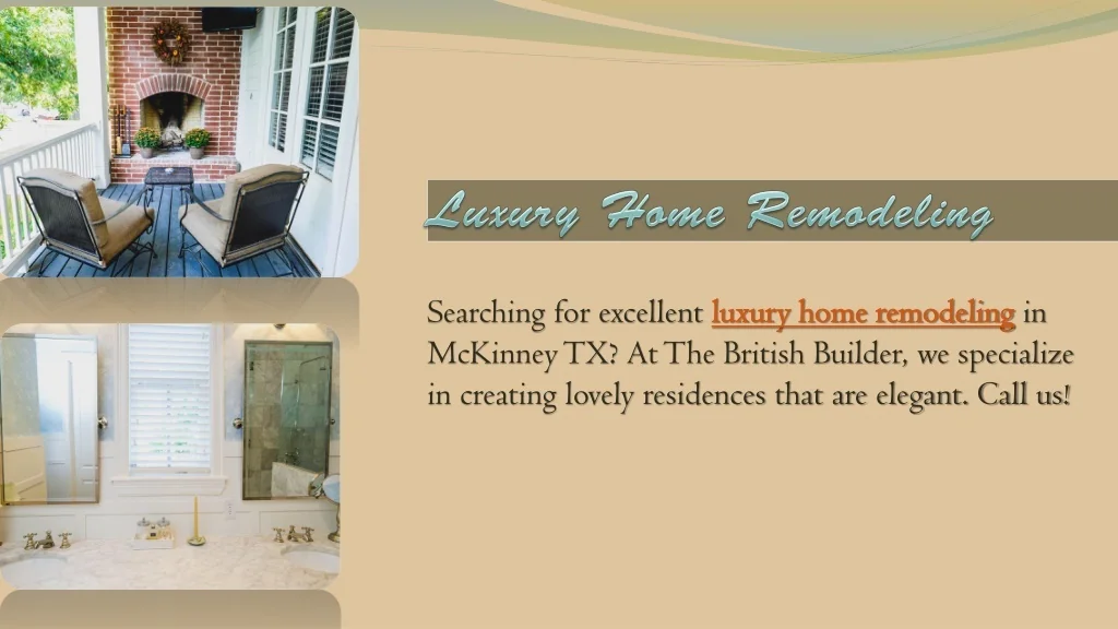 Photo inspiration: Visual Reference: Ppt Luxury Home Remodeling Powerpoint Presentation Free Download