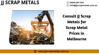 Consult JJ Scrap Metals for Scrap Metal Prices in Melbourne