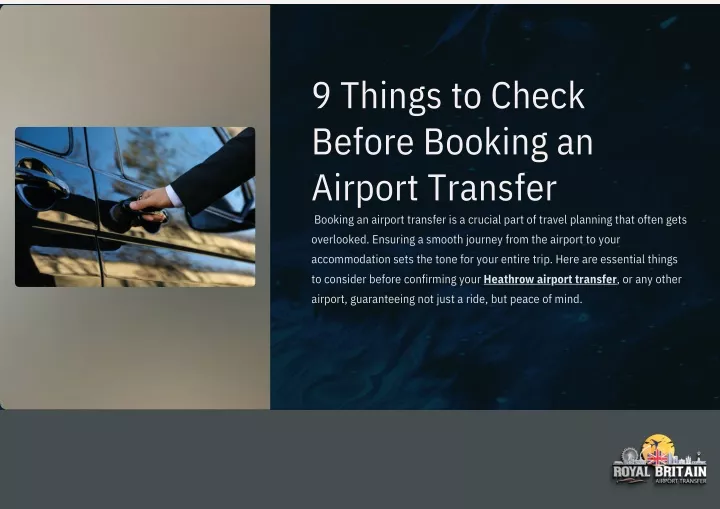 PPT - Heathrow Airport Transfer | 9 Things to Check Before Booking ...