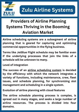 Providers of Airline Planning Systems Thriving in the Booming Aviation Market